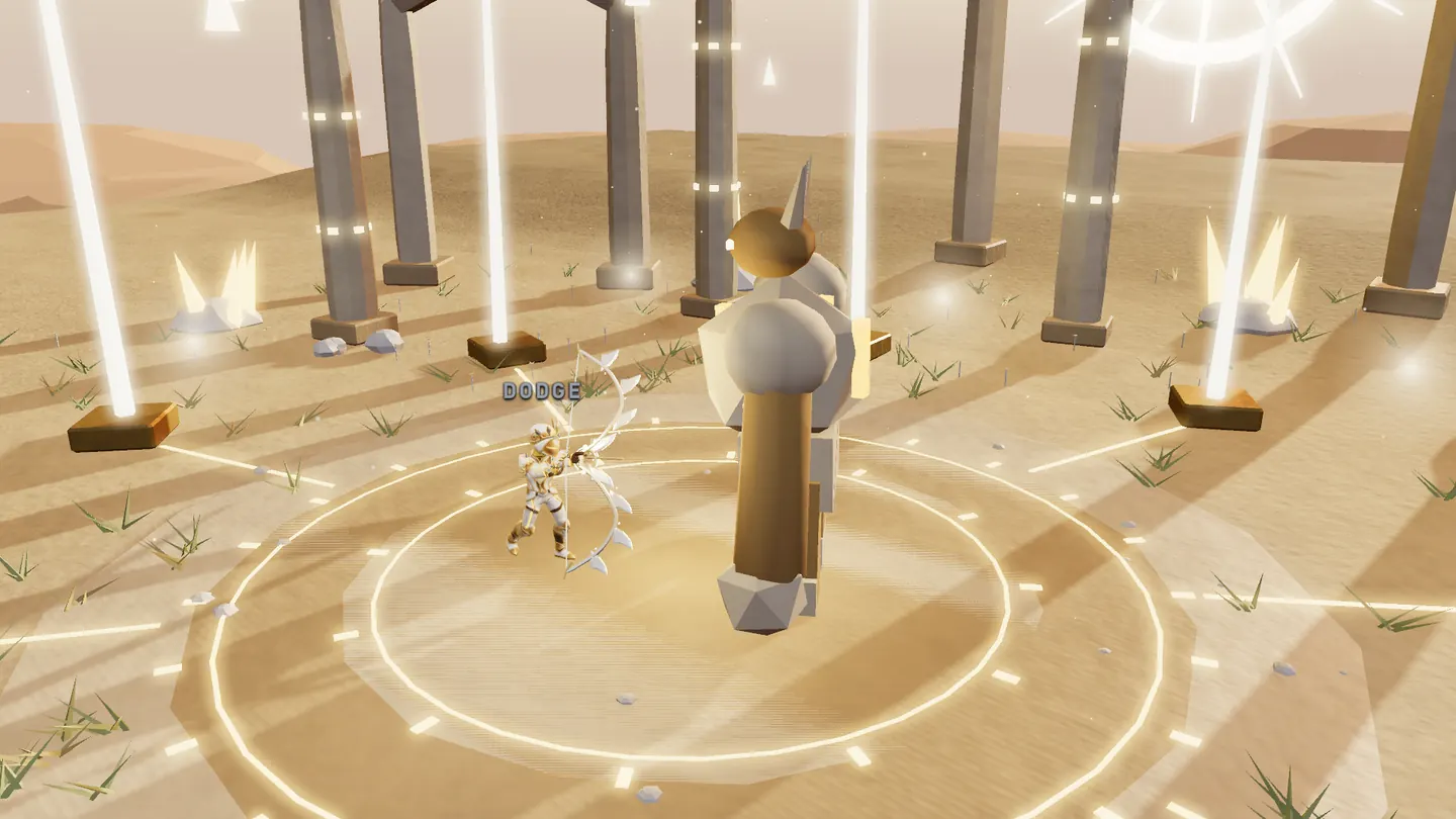 Fighting the Everdawn Colossus in the Dawn Sanctuary